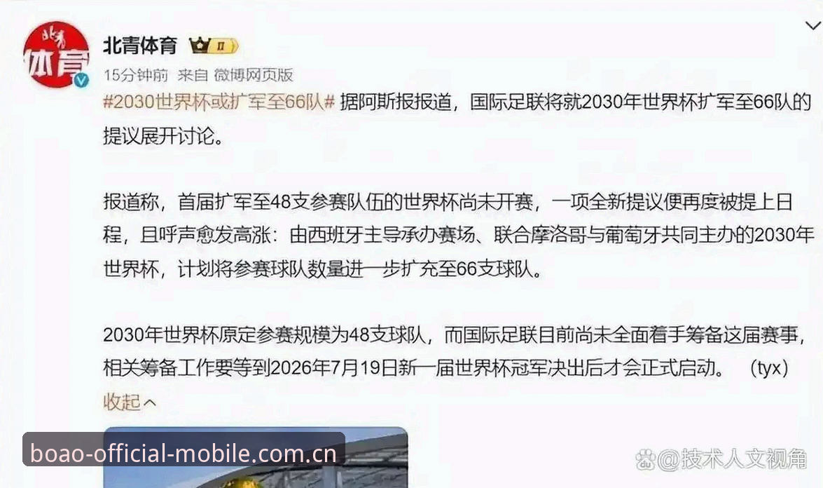 2030世界杯扩军至66队的3大关键影响：中国男足迎来百年最佳机遇